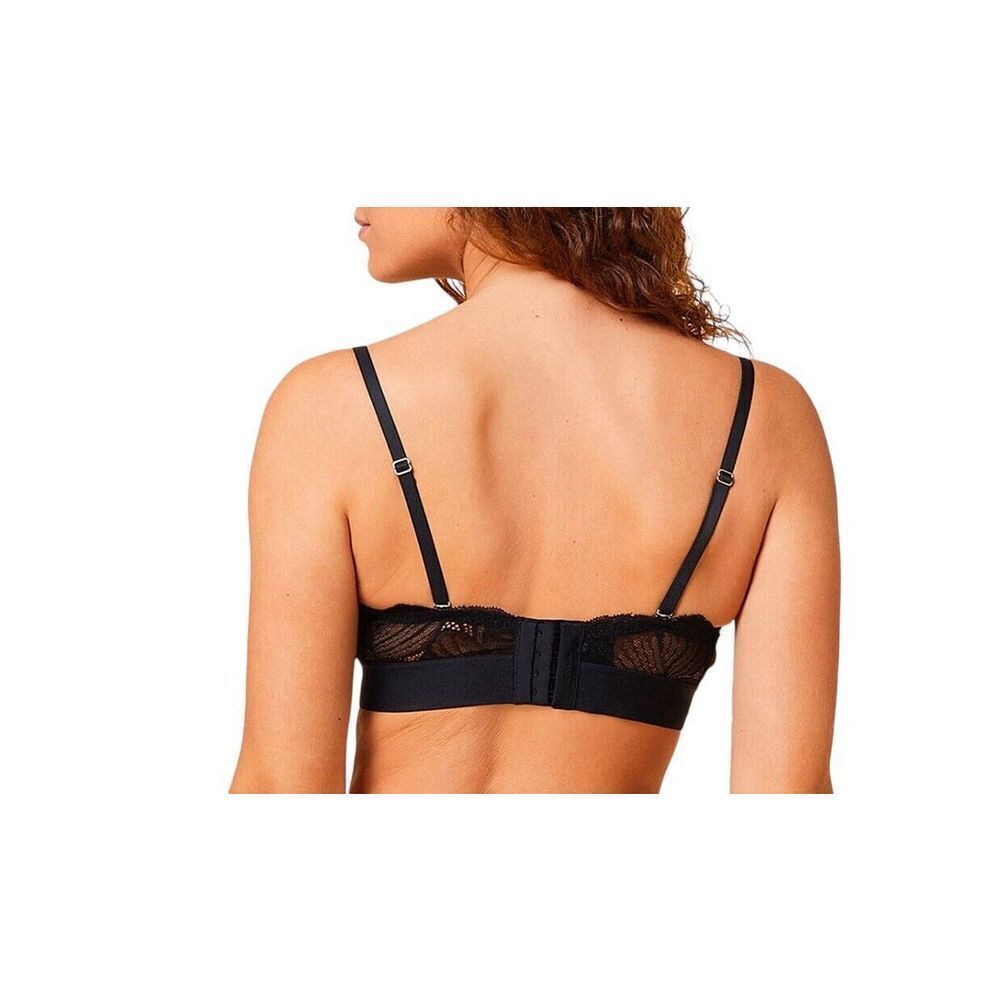 Etam Bra Flexible Underwired Bandeau With Removable Straps Black size 34C - Picture 3 of 8
